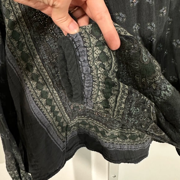 ZARA Embellished Boho Scarf Print Blouse – Made in India (Women’s M) - Picture 4 of 5